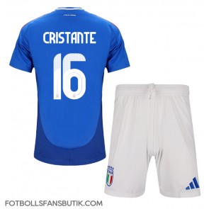 Italien Bryan Cristante #16 Replika Hemmatröja Barn EM 2024 Kortärmad (+ Korta byxor)